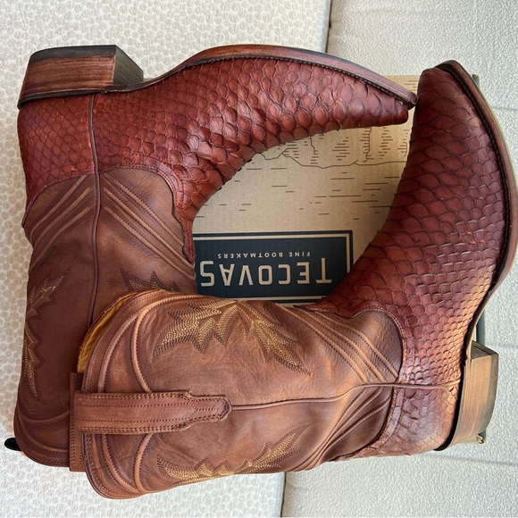 Tecovas The Barrett in Brick Python Size 14D - Picture 1 of 6